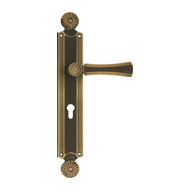 DAISY Mortise Handle On Plate - Bronzed